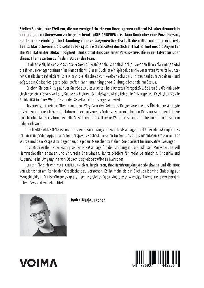 Bild: 9783907442326 | Die Anderen | Die harte Realität der Obdachlosigkeit | Juvonen | Buch