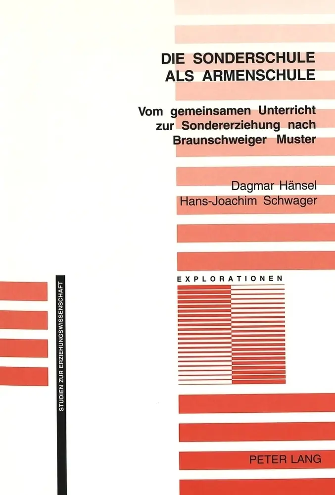 Cover: 9783039102426 | Die Sonderschule als Armenschule | Dagmar Hänsel (u. a.) | Taschenbuch