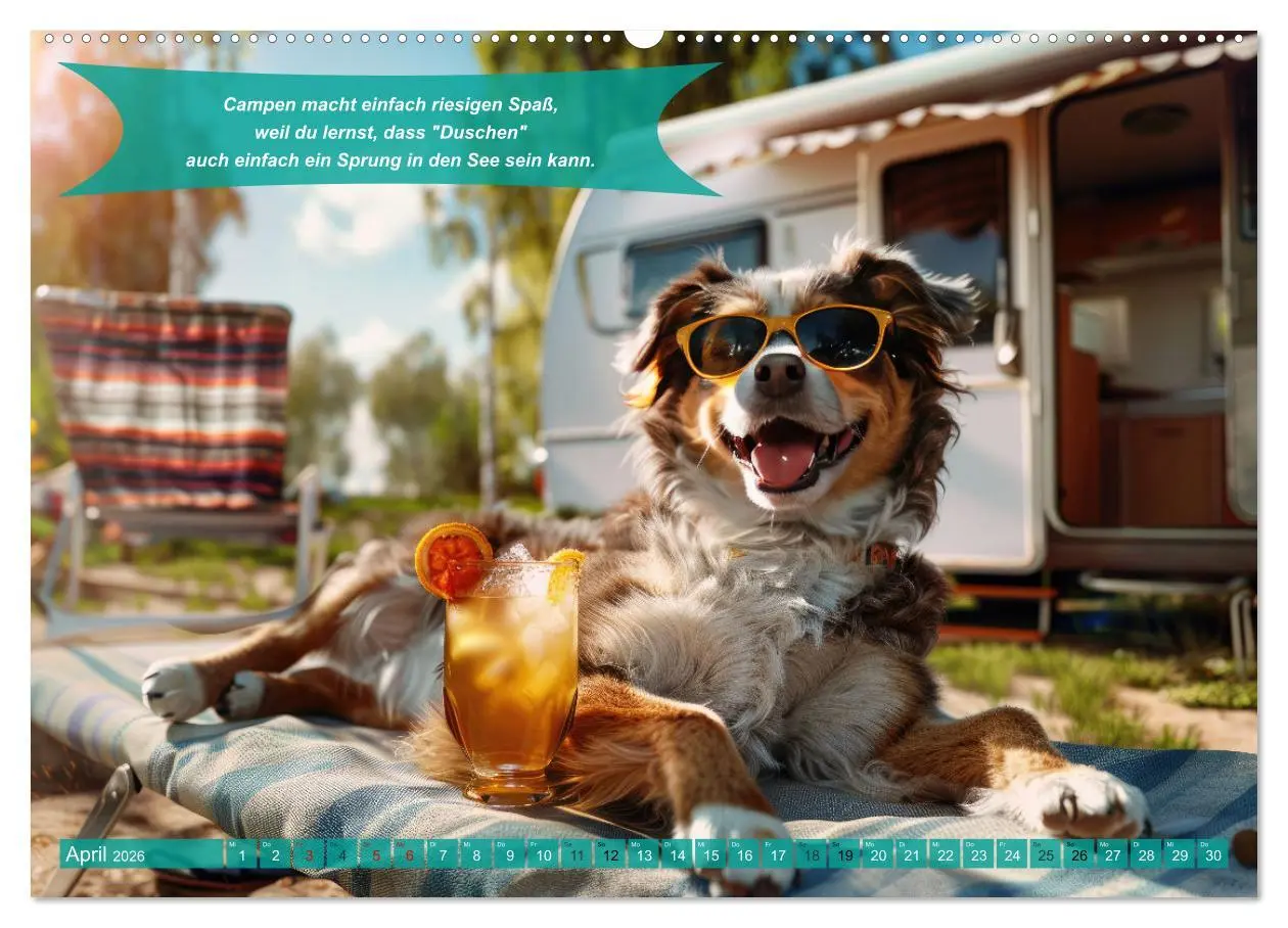 Bild: 9783457362426 | Der tierisch lustige Camping-Kalender (hochwertiger Premium...