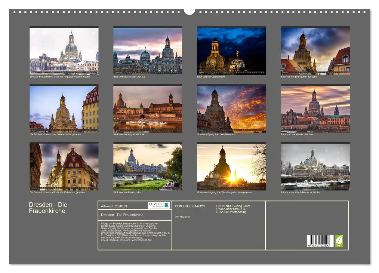 Bild: 9783516142426 | Dresden - Die Frauenkirche (Wandkalender 2026 DIN A2 quer),...