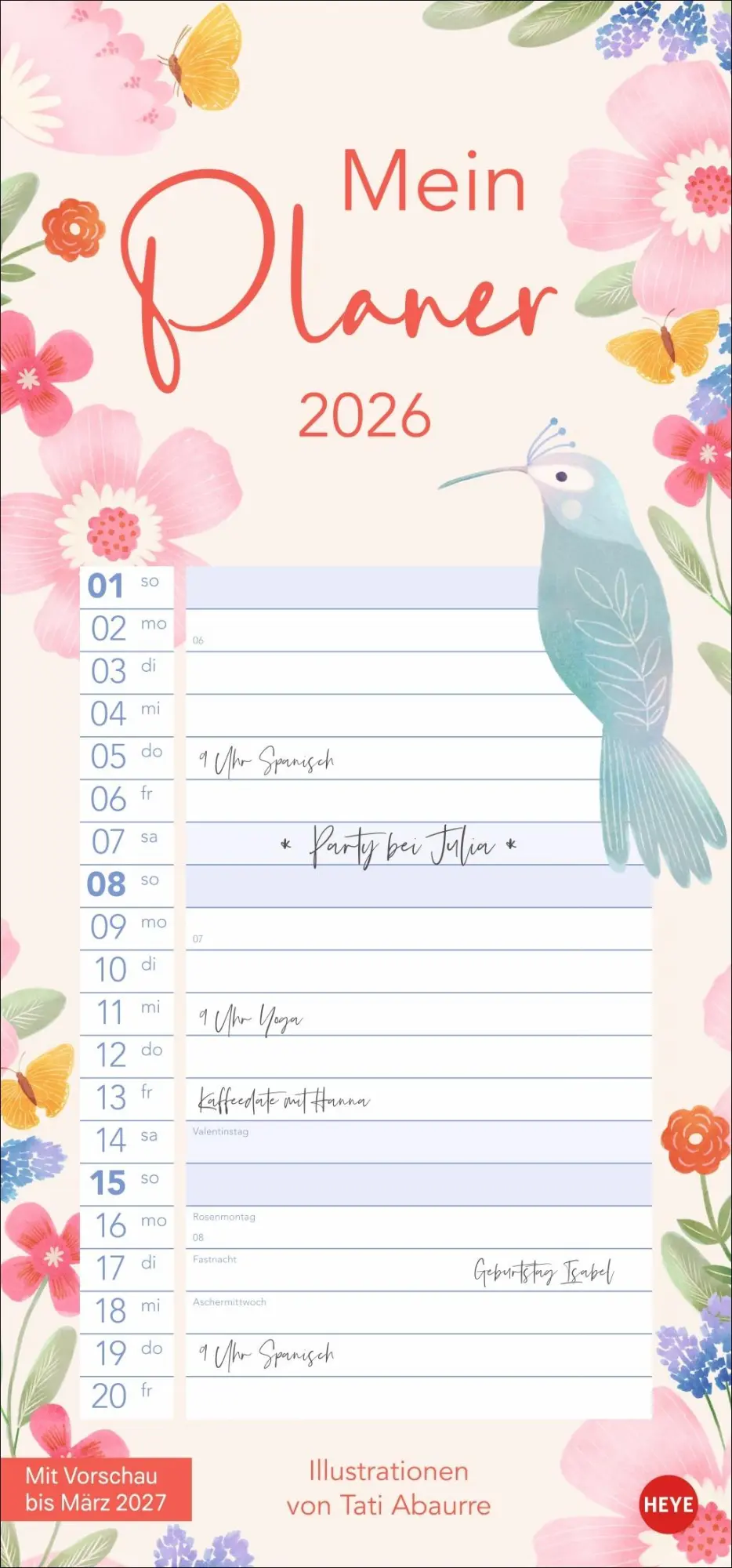 Cover: 9783756412426 | Mein Planer 2026 | Kalender | Basic Planer Heye | Spiralbindung | 2026