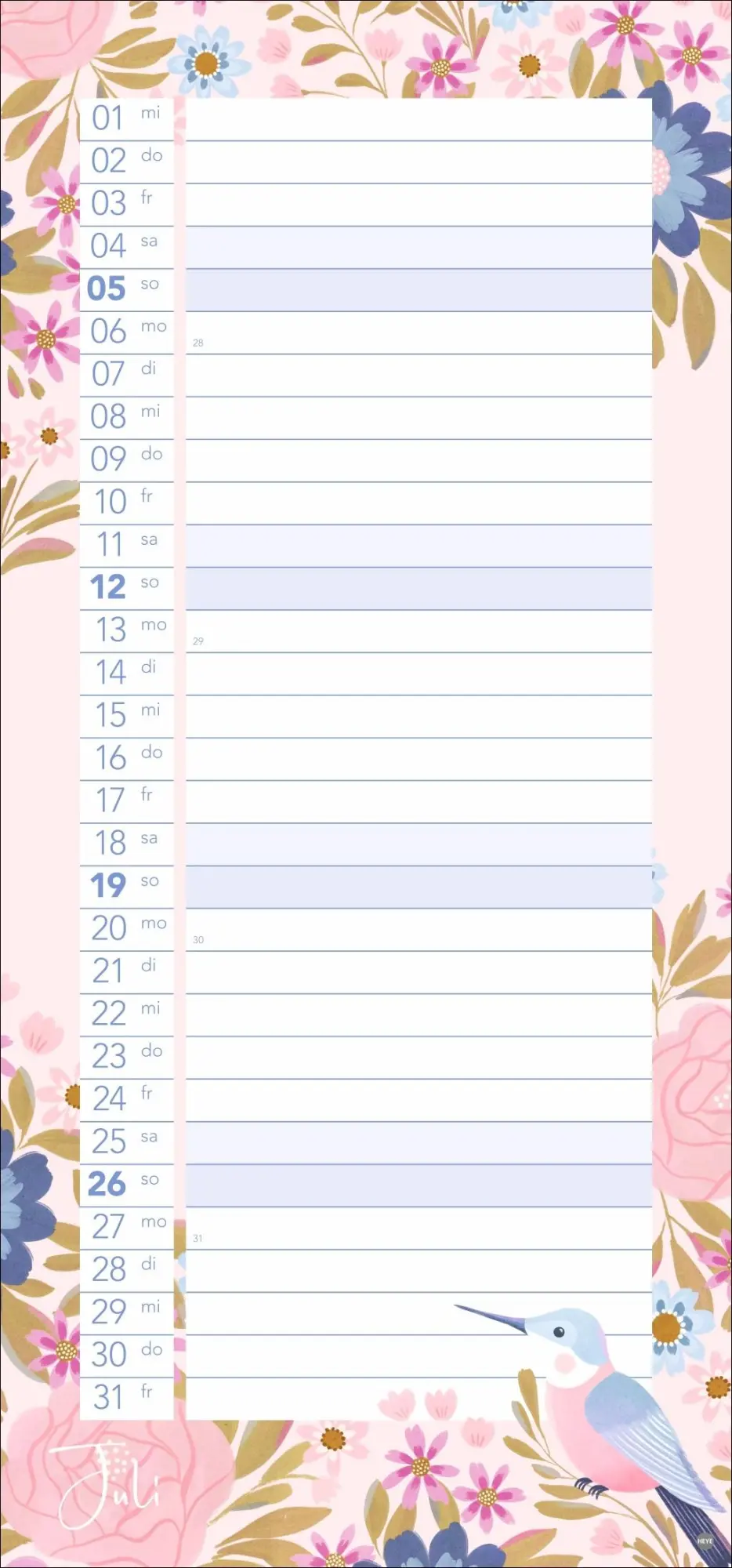 Bild: 9783756412426 | Mein Planer 2026 | Kalender | Basic Planer Heye | Spiralbindung | 2026