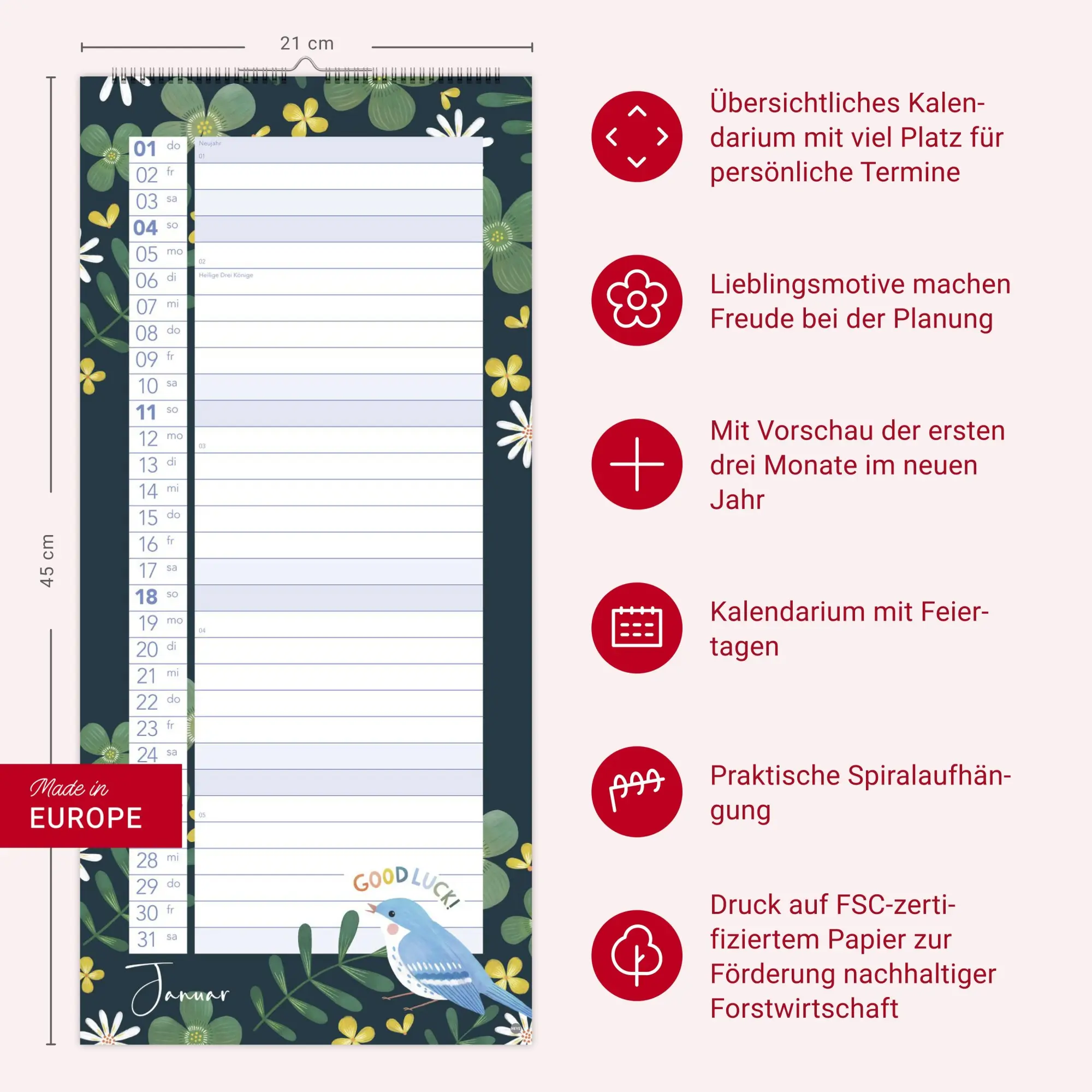 Bild: 9783756412426 | Mein Planer 2026 | Kalender | Basic Planer Heye | Spiralbindung | 2026
