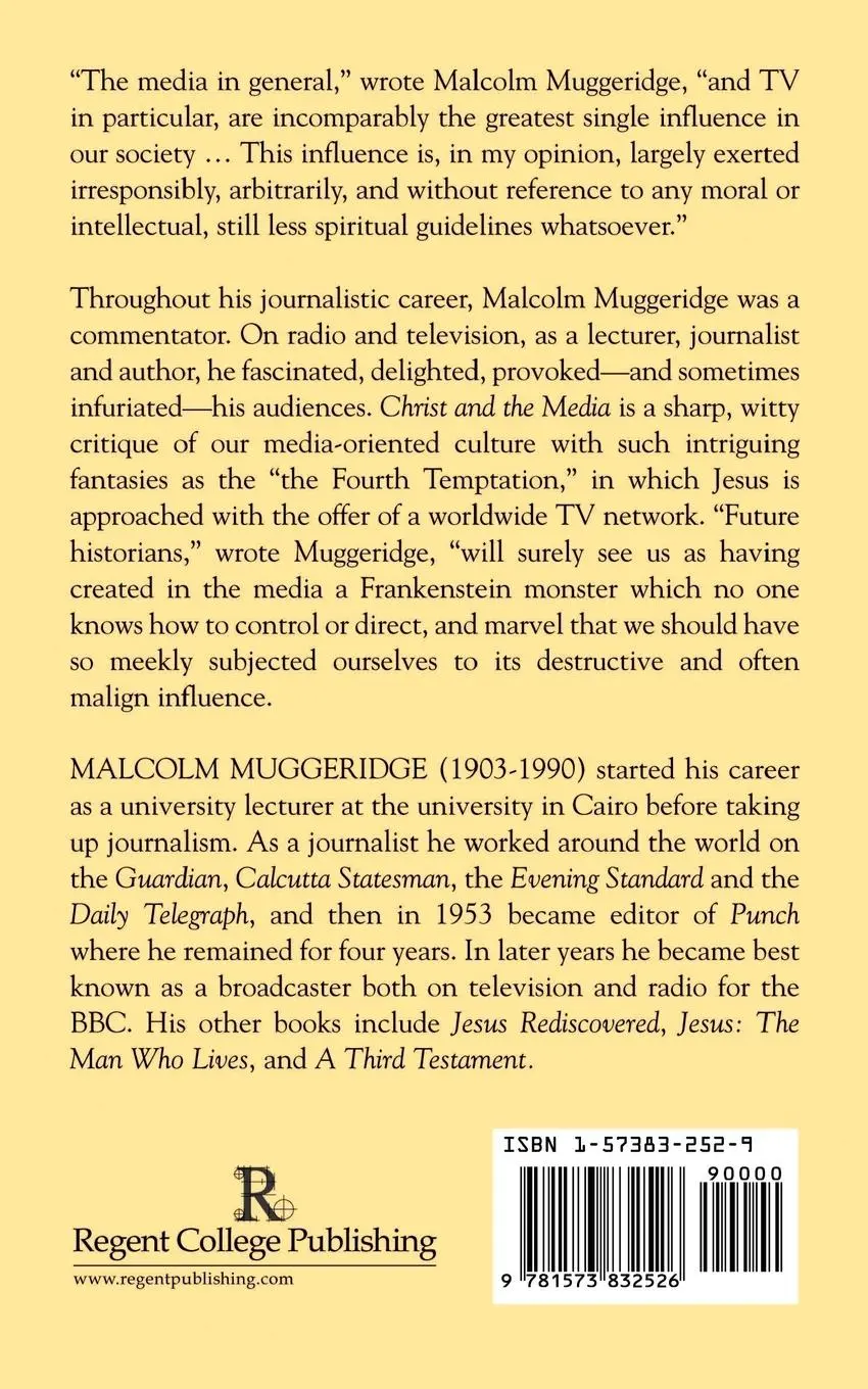 Rückseite: 9781573832526 | Christ and the Media | Malcolm Muggeridge | Taschenbuch | Paperback