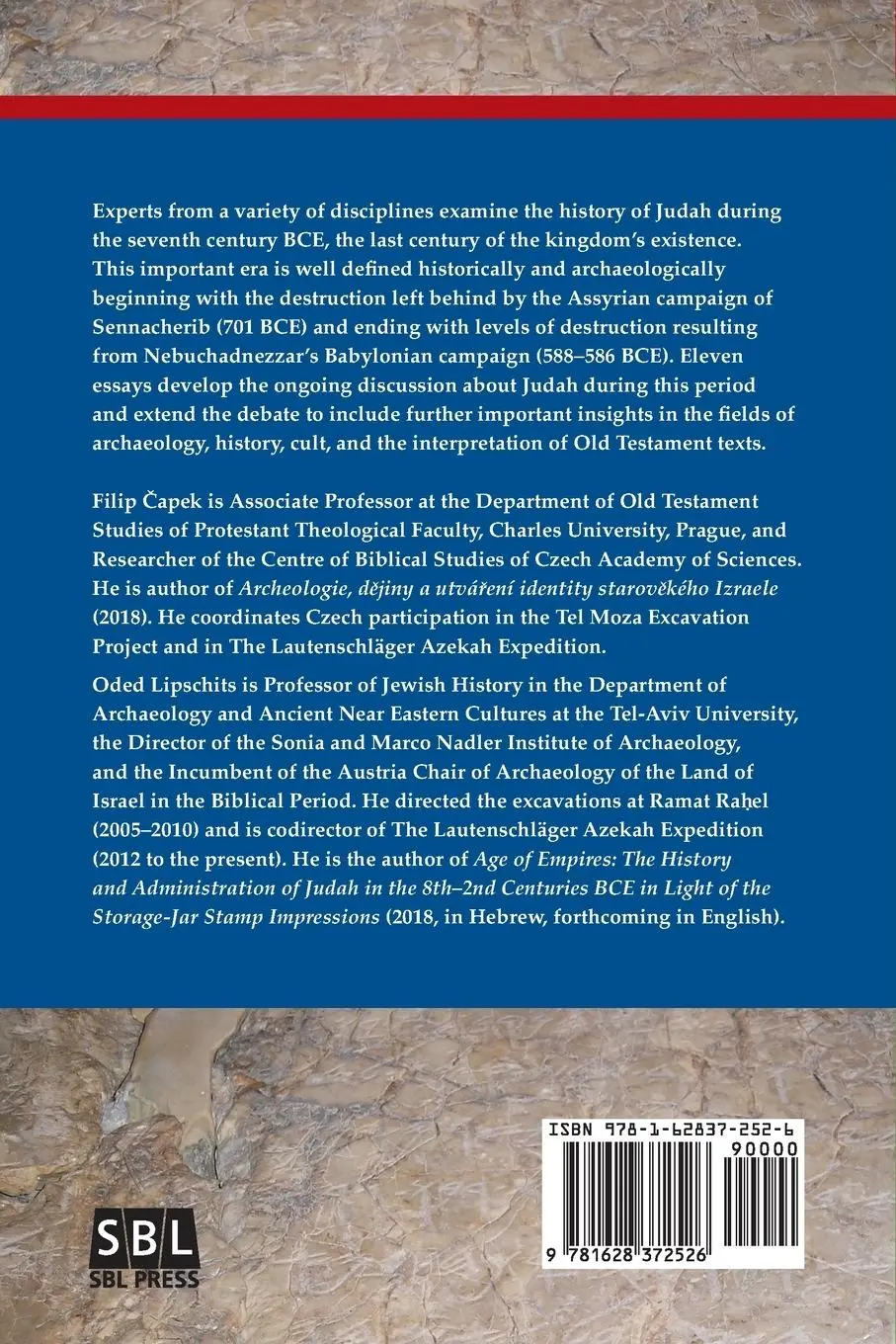 Rückseite: 9781628372526 | The Last Century in the History of Judah | Filip ¿Apek (u. a.) | Buch