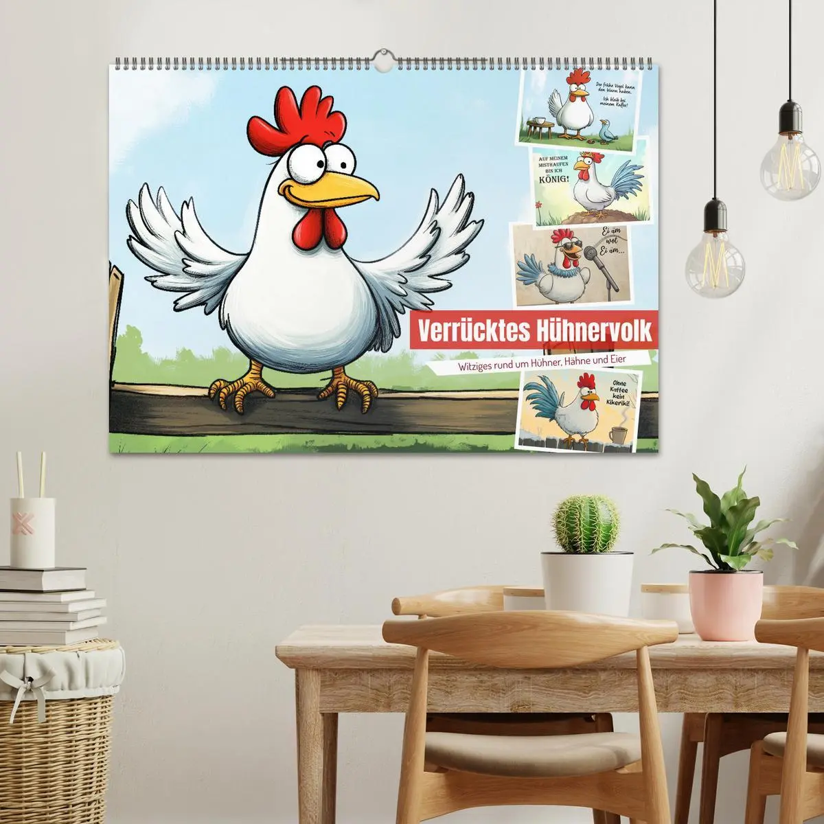 Bild: 9783457352526 | Verrücktes Hühnervolk (Wandkalender 2026 DIN A2 quer), CALVENDO...