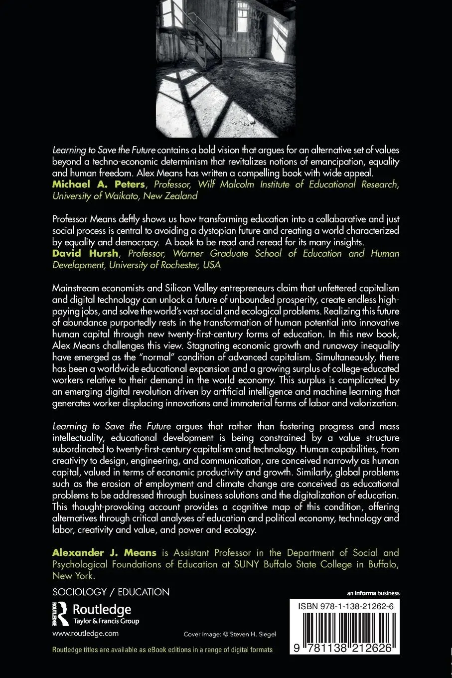 Rückseite: 9781138212626 | Learning to Save the Future | Alexander J. Means | Taschenbuch | 2018
