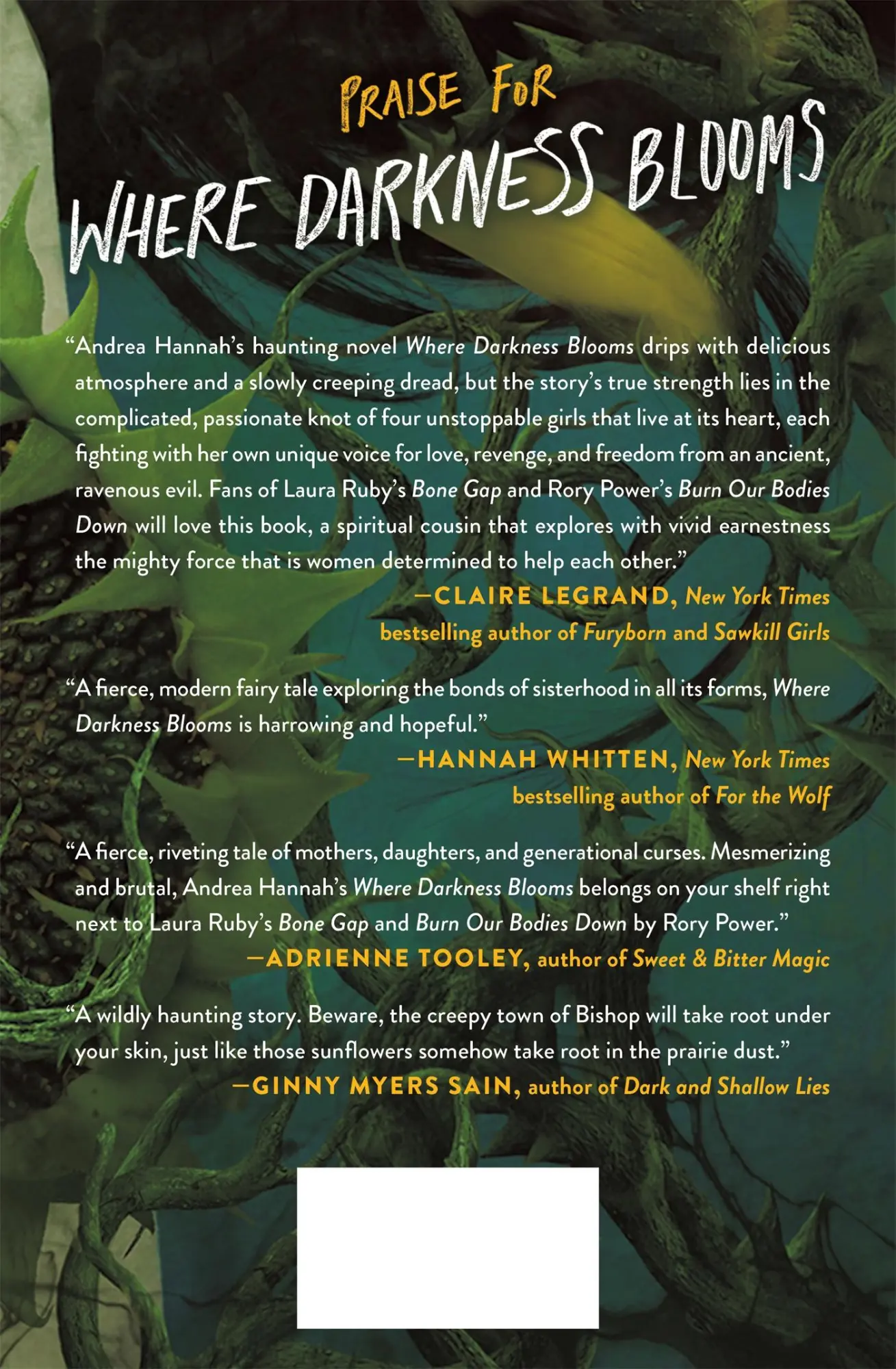 Rückseite: 9781250842626 | Where Darkness Blooms | Andrea Hannah | Buch | Gebunden | Englisch