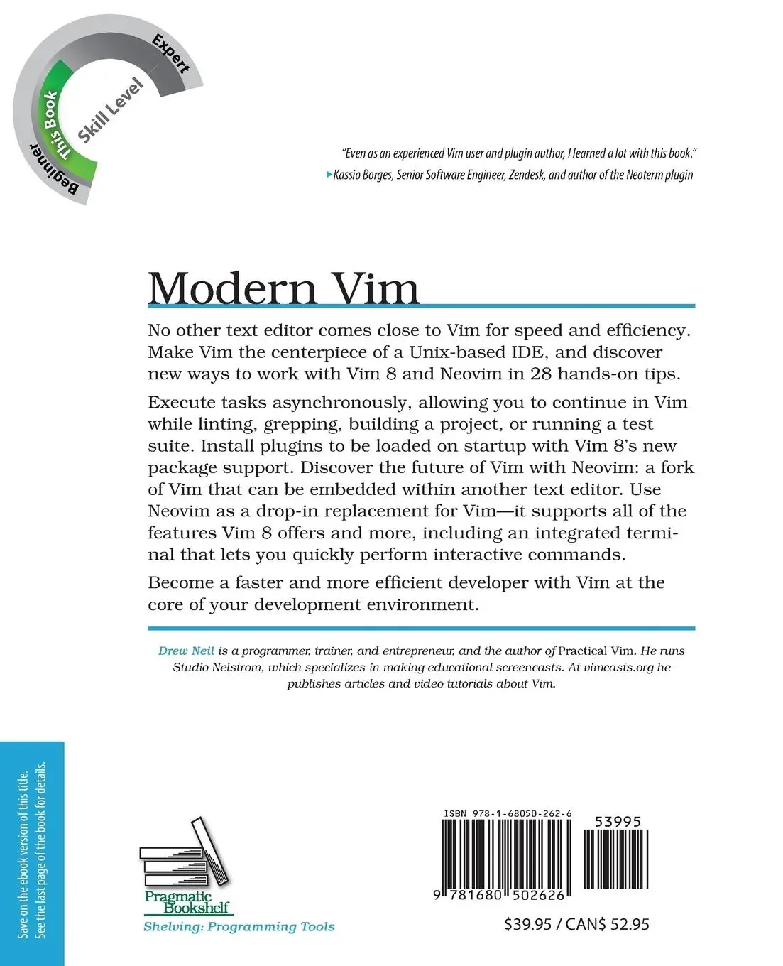 Rückseite: 9781680502626 | Modern VIM | Craft Your Development Environment with VIM 8 and Neovim