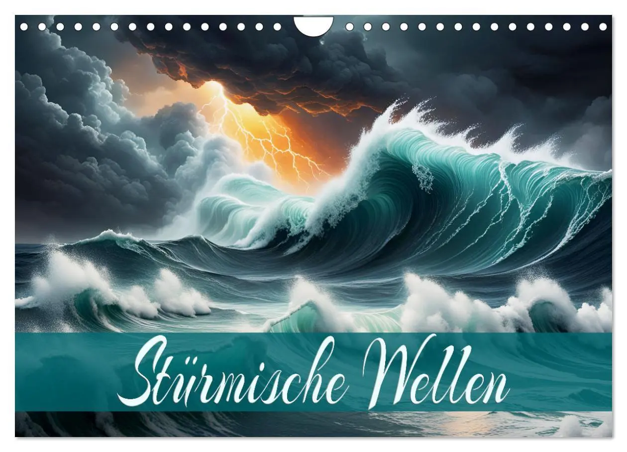 Cover: 9783457342626 | Stürmische Wellen (Wandkalender 2026 DIN A4 quer), CALVENDO...