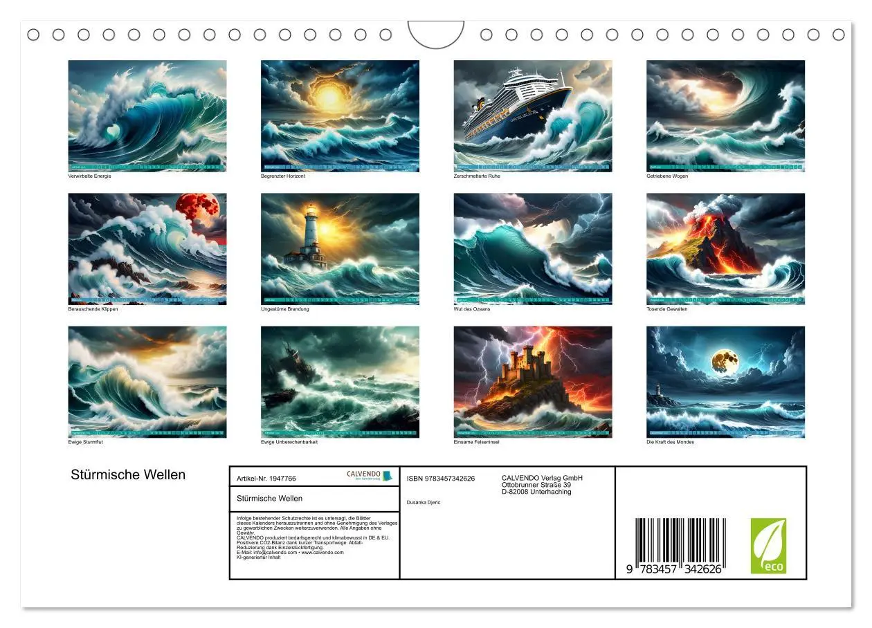 Bild: 9783457342626 | Stürmische Wellen (Wandkalender 2026 DIN A4 quer), CALVENDO...