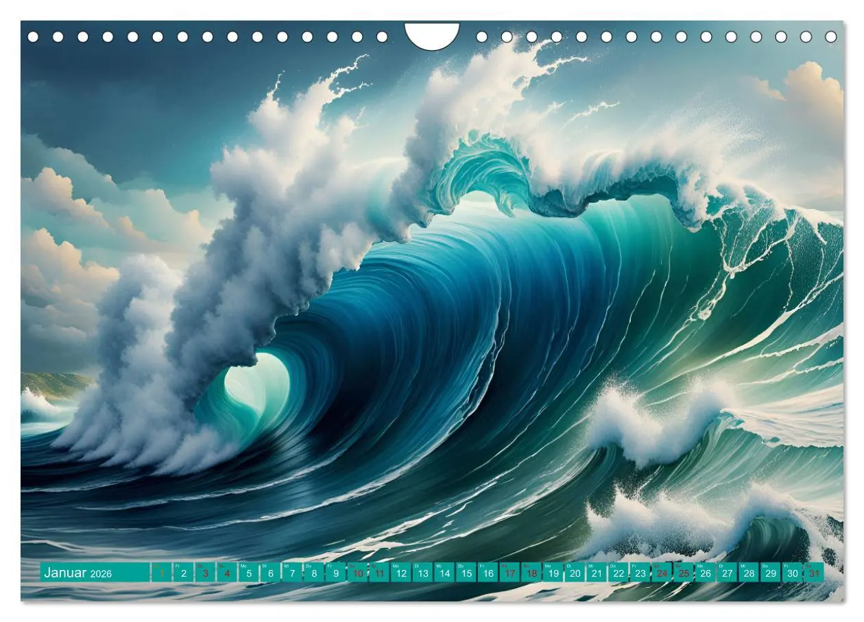 Bild: 9783457342626 | Stürmische Wellen (Wandkalender 2026 DIN A4 quer), CALVENDO...