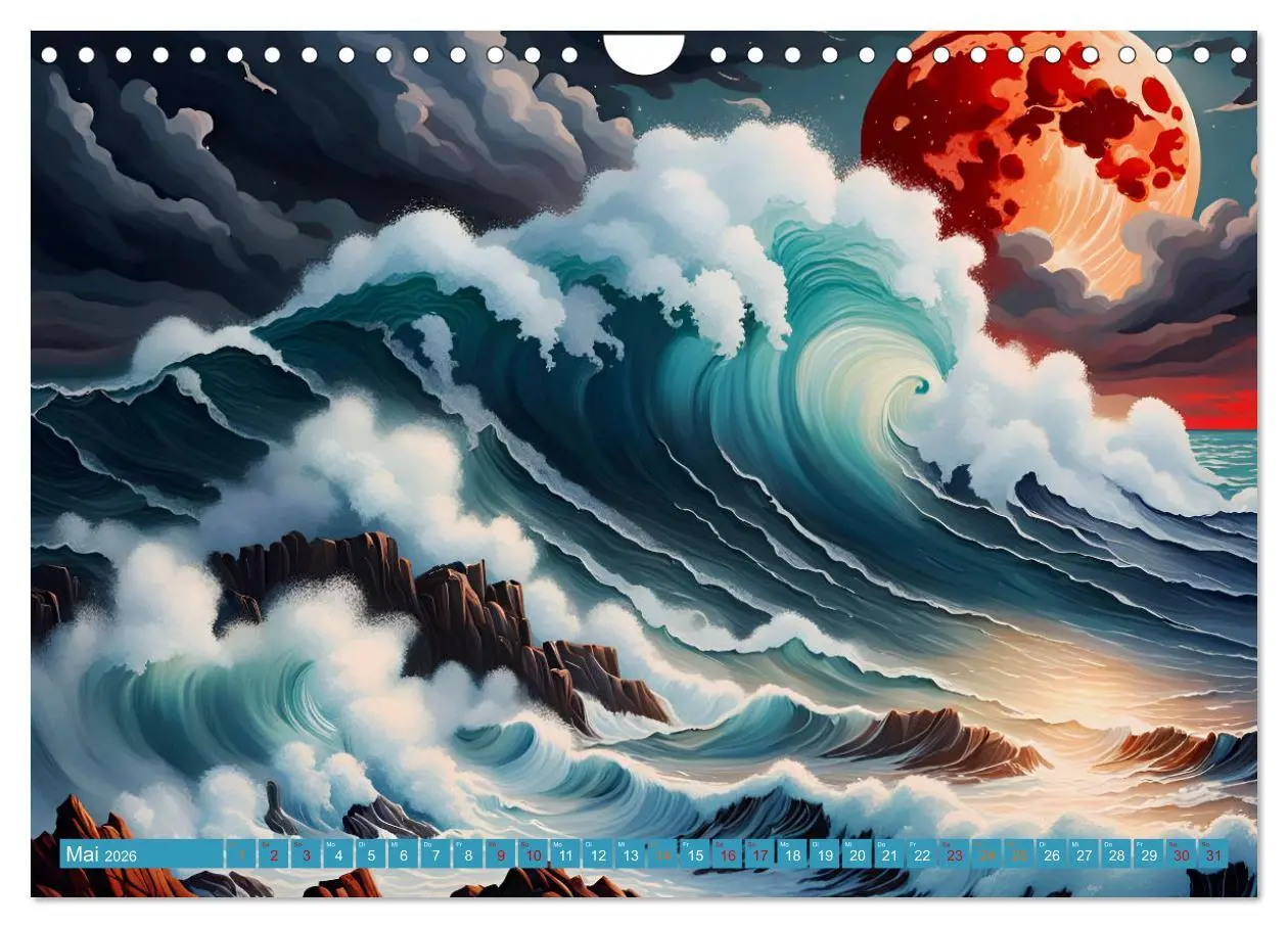 Bild: 9783457342626 | Stürmische Wellen (Wandkalender 2026 DIN A4 quer), CALVENDO...