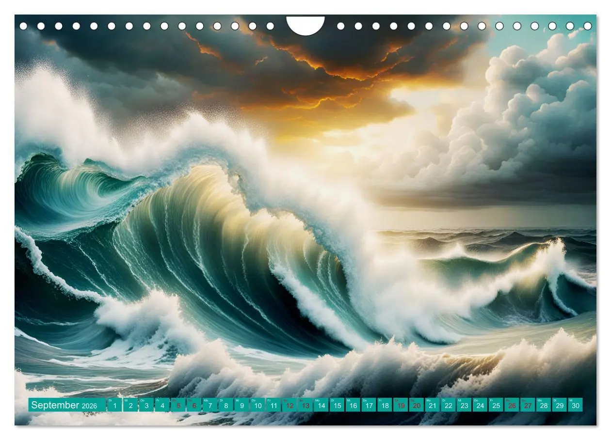 Bild: 9783457342626 | Stürmische Wellen (Wandkalender 2026 DIN A4 quer), CALVENDO...