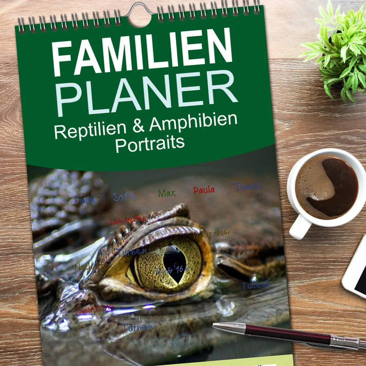 Bild: 9783516502626 | Familienplaner 2026 - Reptilien &amp; Amphibien Portraits mit 5 Spalten...