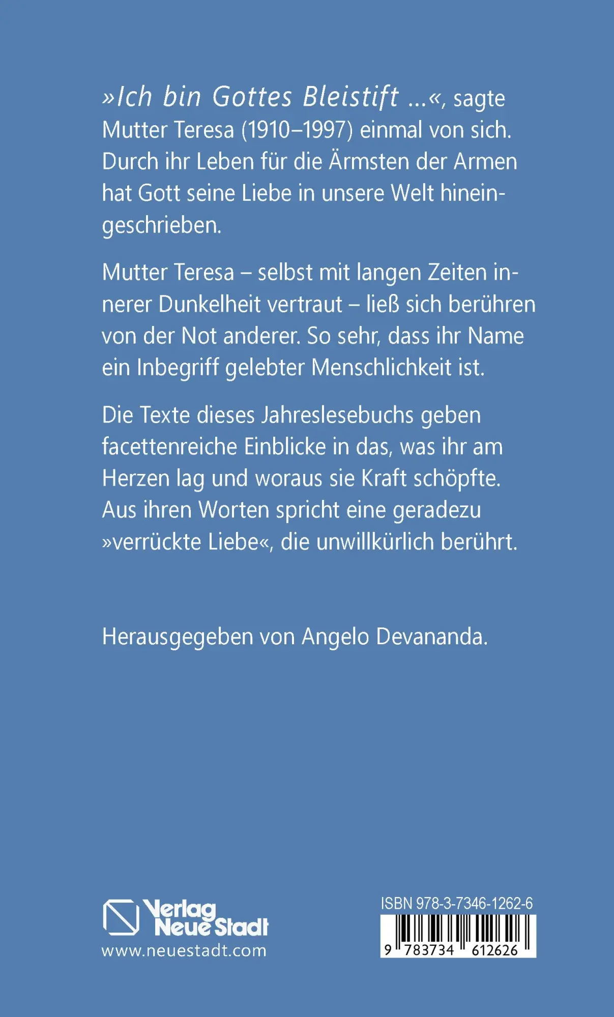 Rückseite: 9783734612626 | »Ich bin Gottes Bleistift« | Die schönsten Texte für jeden Tag | Buch