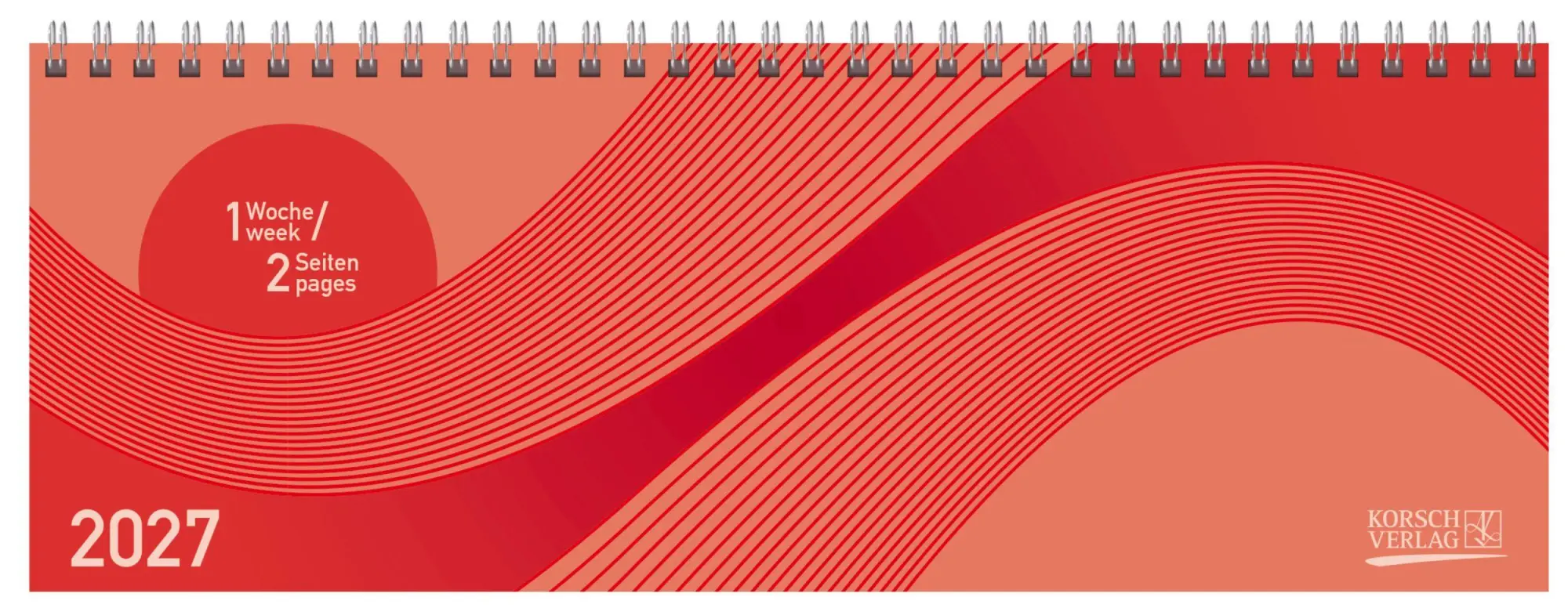 Cover: 9783819302626 | Tischkalender quer Professional Colourlux 2027 rot | Korsch Verlag