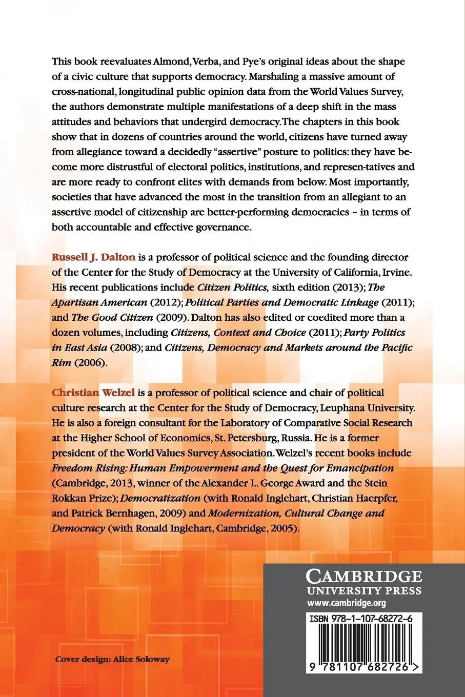 Rückseite: 9781107682726 | The Civic Culture Transformed | Russell J. Dalton (u. a.) | Buch