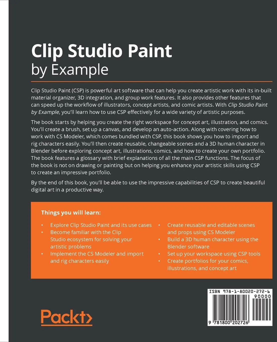 Rückseite: 9781800202726 | Clip Studio Paint by Example | Ludovico Serra | Taschenbuch | Englisch
