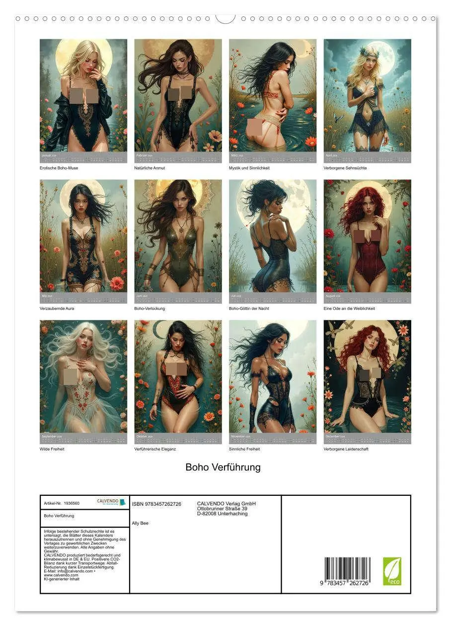 Bild: 9783457262726 | Boho Verführung (hochwertiger Premium Wandkalender 2026 DIN A2...
