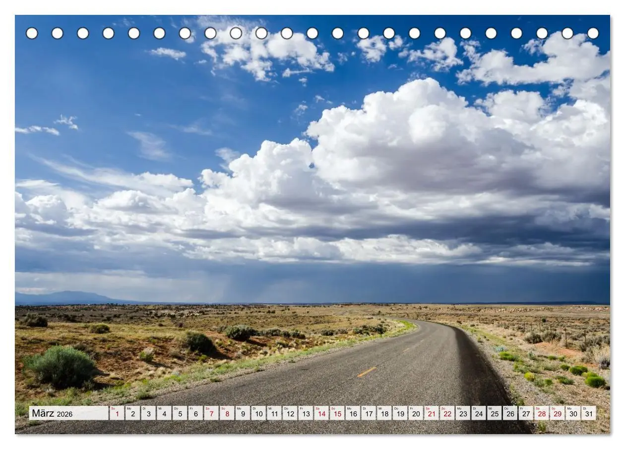 Bild: 9783516592726 | USA: Roadtrip durch die Wüste (Tischkalender 2026 DIN A5 quer),...