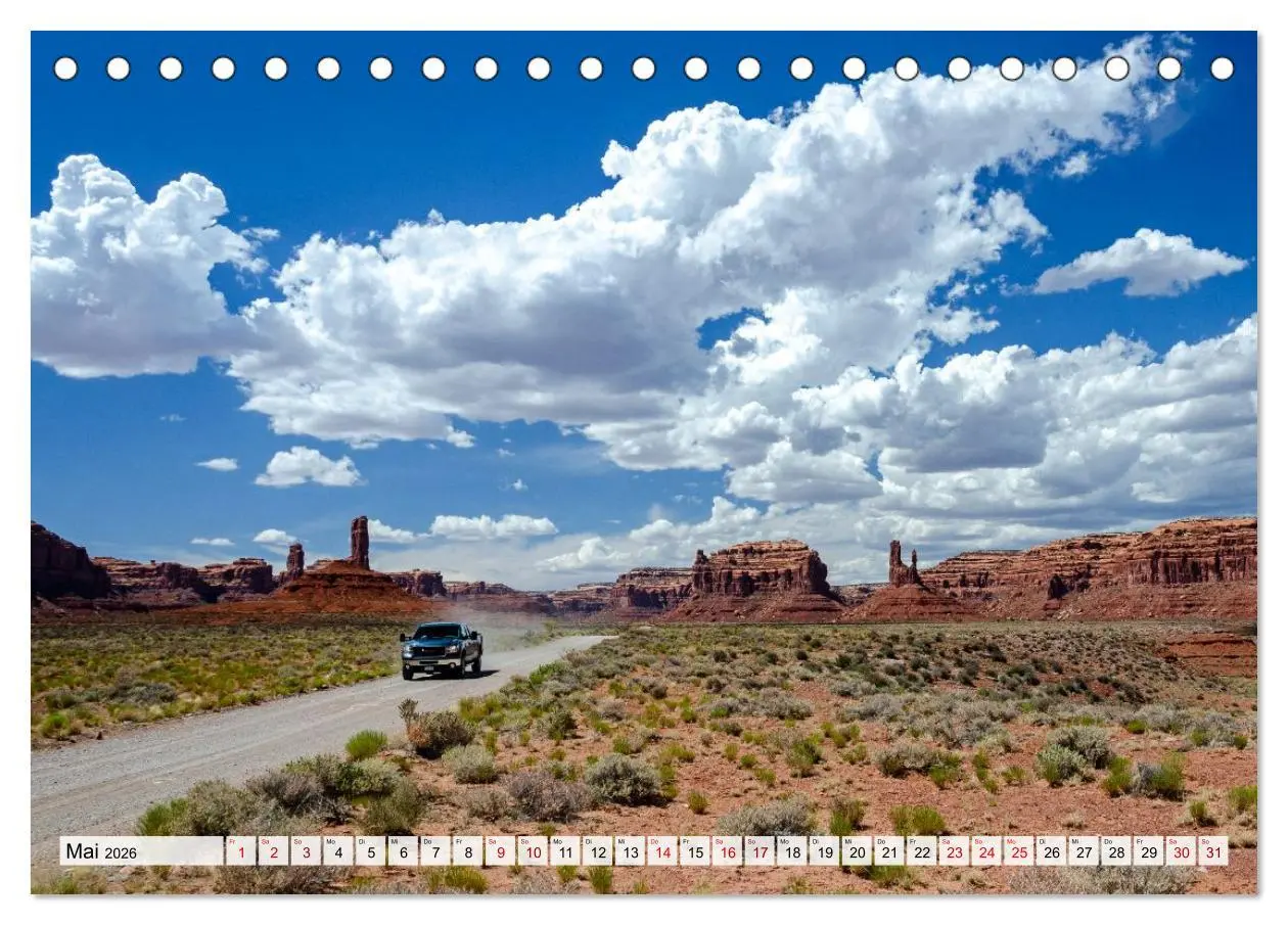 Bild: 9783516592726 | USA: Roadtrip durch die Wüste (Tischkalender 2026 DIN A5 quer),...