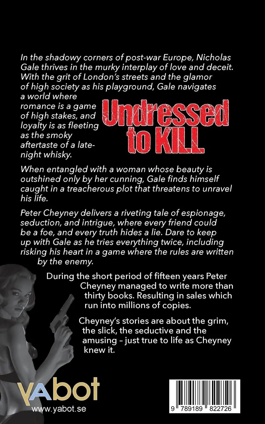 Rückseite: 9789189822726 | Undressed to Kill | Peter Cheyney | Taschenbuch | Englisch | 2025