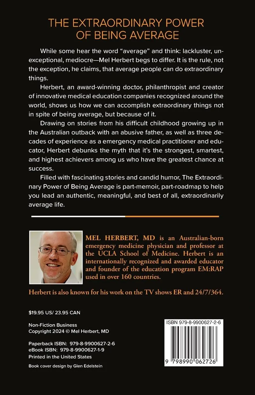 Rückseite: 9798990062726 | THE EXTRAORDINARY POWER OF BEING AVERAGE | Mel Herbert Md | Buch
