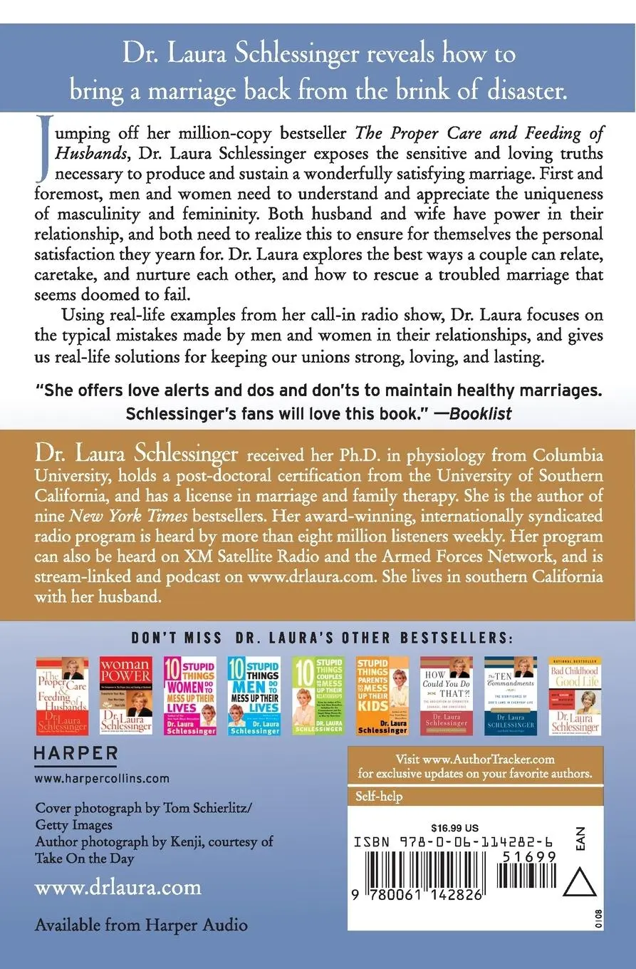Rückseite: 9780061142826 | The Proper Care and Feeding of Marriage | Laura C Schlessinger | Buch