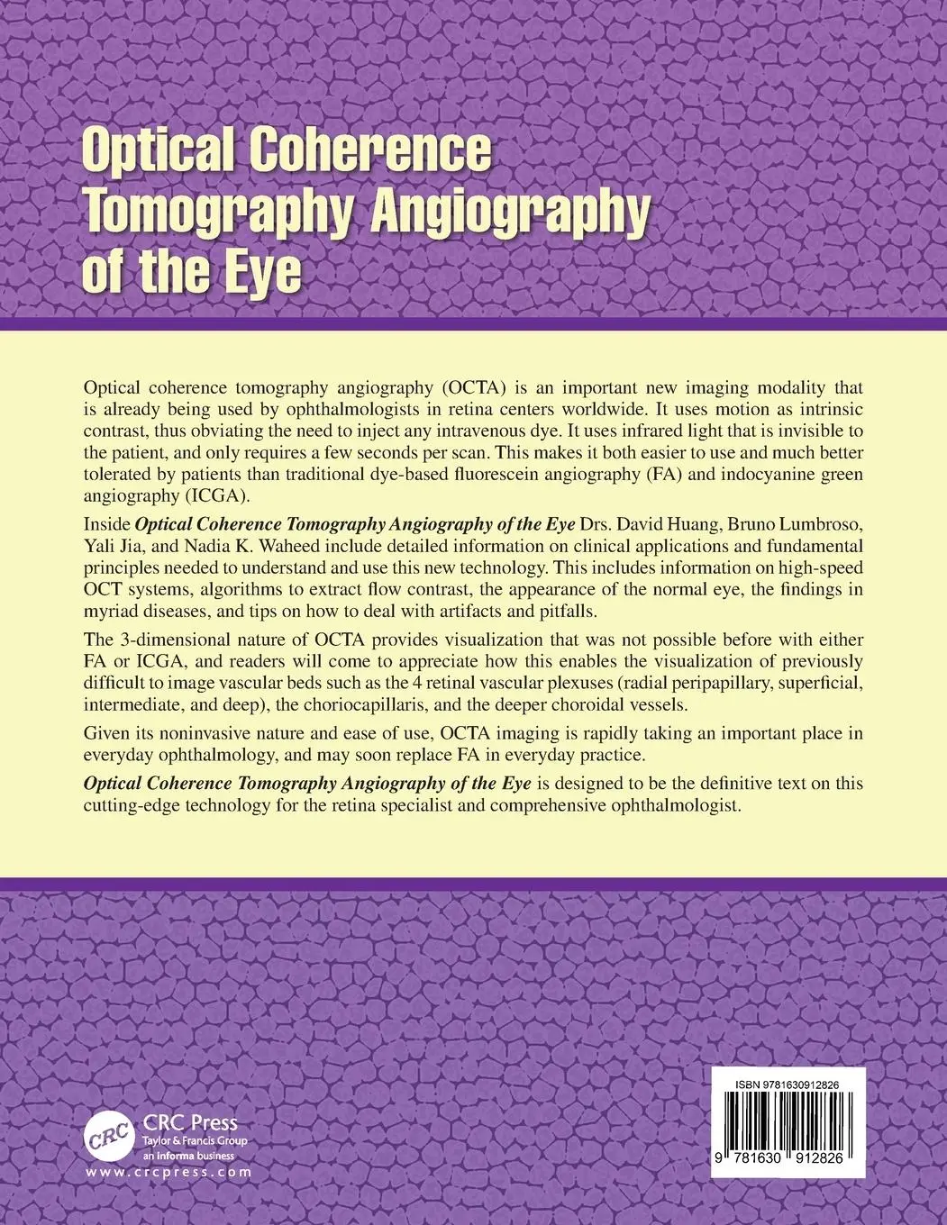 Rückseite: 9781630912826 | Optical Coherence Tomography Angiography of the Eye | OCT Angiography