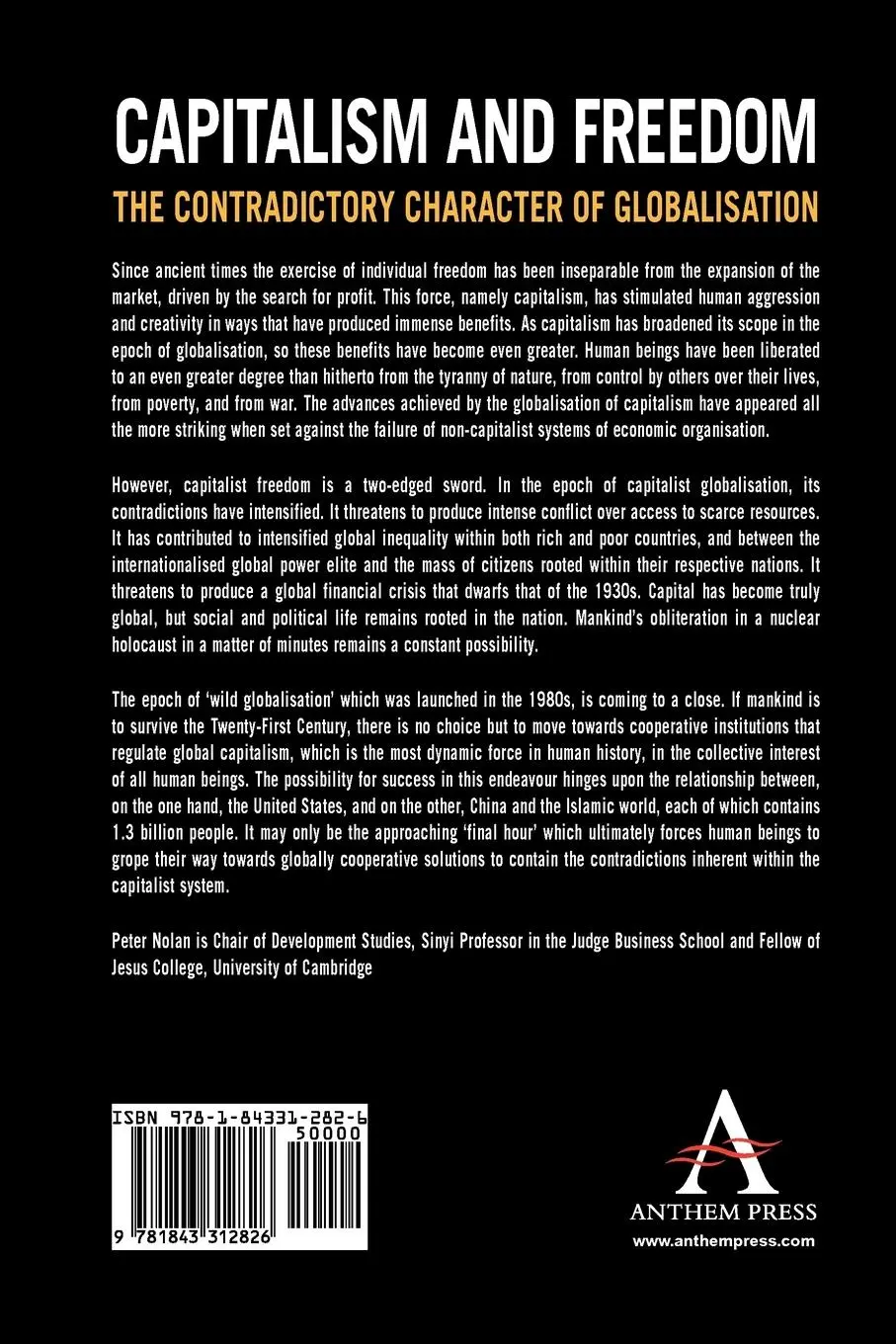 Rückseite: 9781843312826 | Capitalism and Freedom | The Contradictory Character of Globalisation