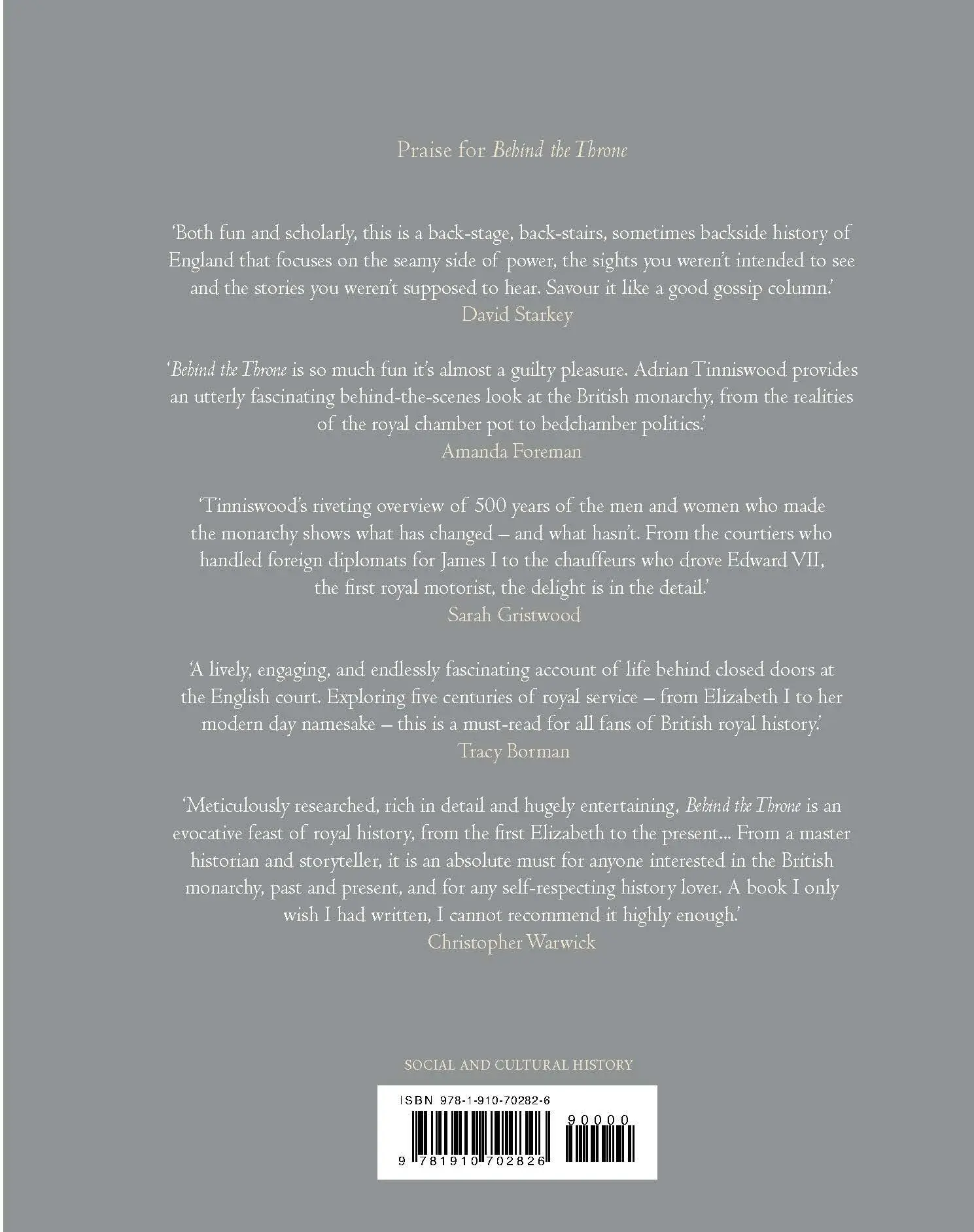 Rückseite: 9781910702826 | Behind the Throne | A Domestic History of the Royal Household | Buch
