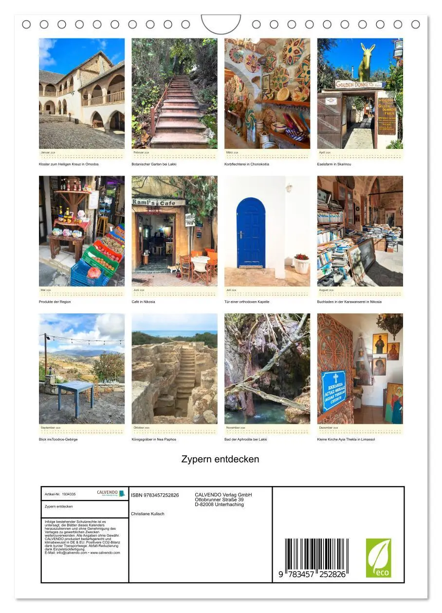 Bild: 9783457252826 | Zypern entdecken (Wandkalender 2026 DIN A4 hoch), CALVENDO...