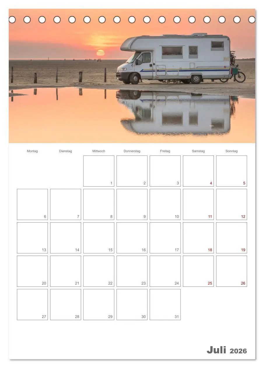Bild: 9783516342826 | Wohnmobil Jahresplaner (Tischkalender 2026 DIN A5 hoch), CALVENDO...