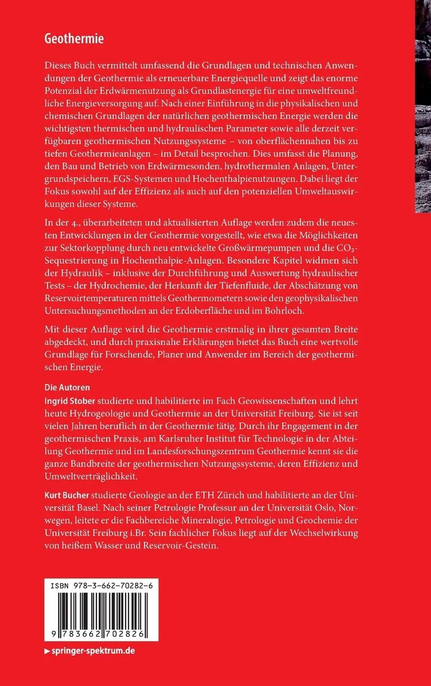 Rückseite: 9783662702826 | Geothermie | Kurt Bucher (u. a.) | Buch | x | Deutsch | 2025