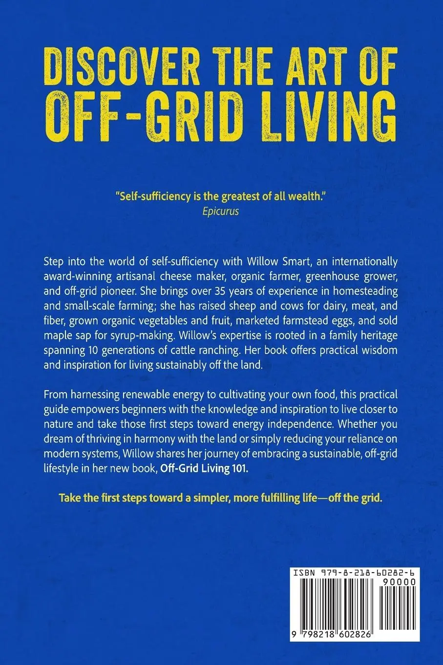 Rückseite: 9798218602826 | Off-Grid Living 101 | Willow Smart | Taschenbuch | Englisch | 2025