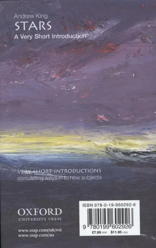 Rückseite: 9780199602926 | Stars | A Very Short Introduction | Andrew King | Taschenbuch | XII
