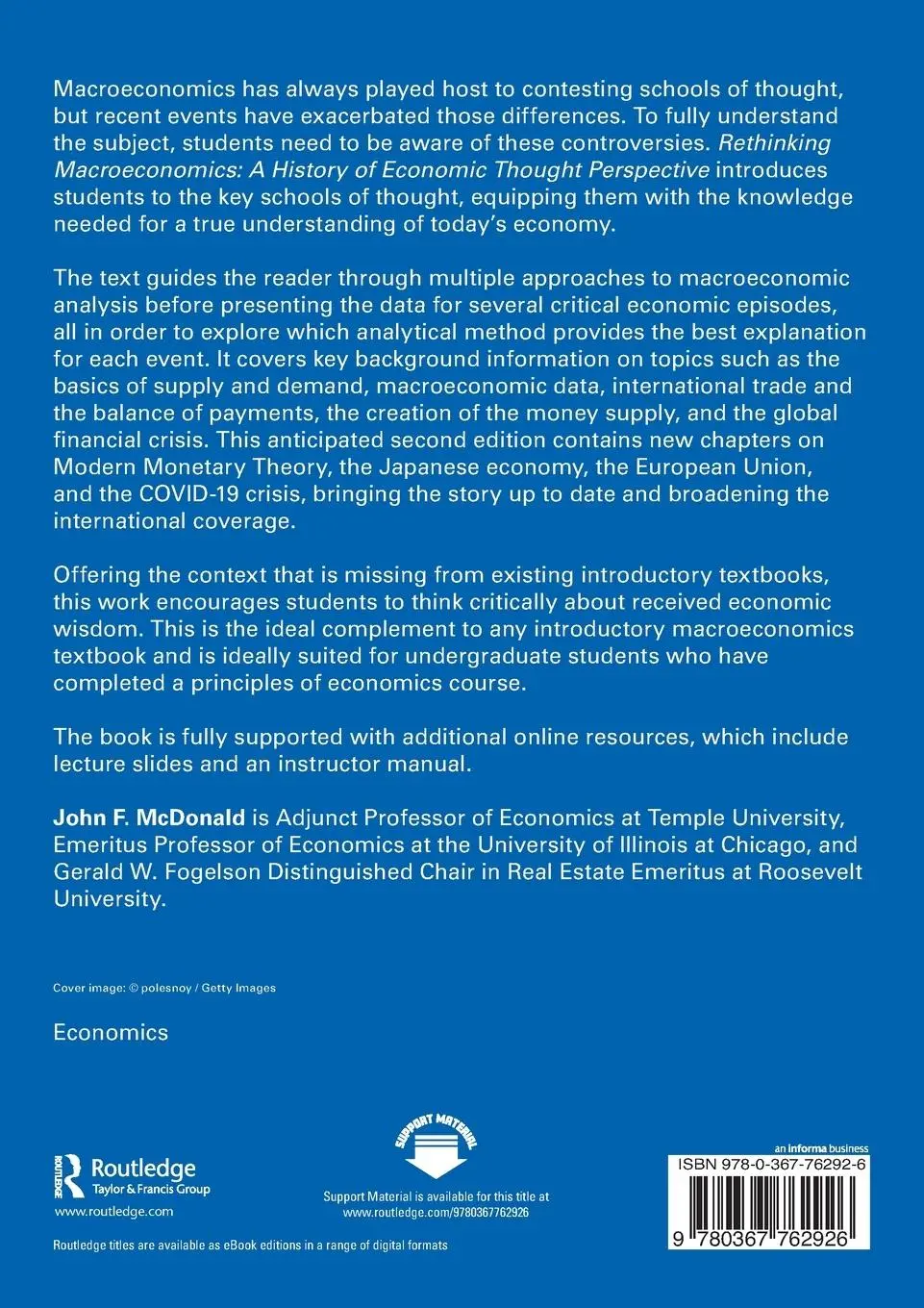 Rückseite: 9780367762926 | Rethinking Macroeconomics | A History of Economic Thought Perspective