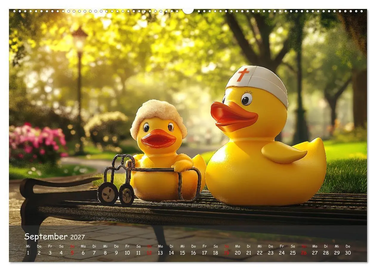 Bild: 9783569042926 | Badeenten Kalender - Quietscheenten in der Berufswelt (Wandkalender...