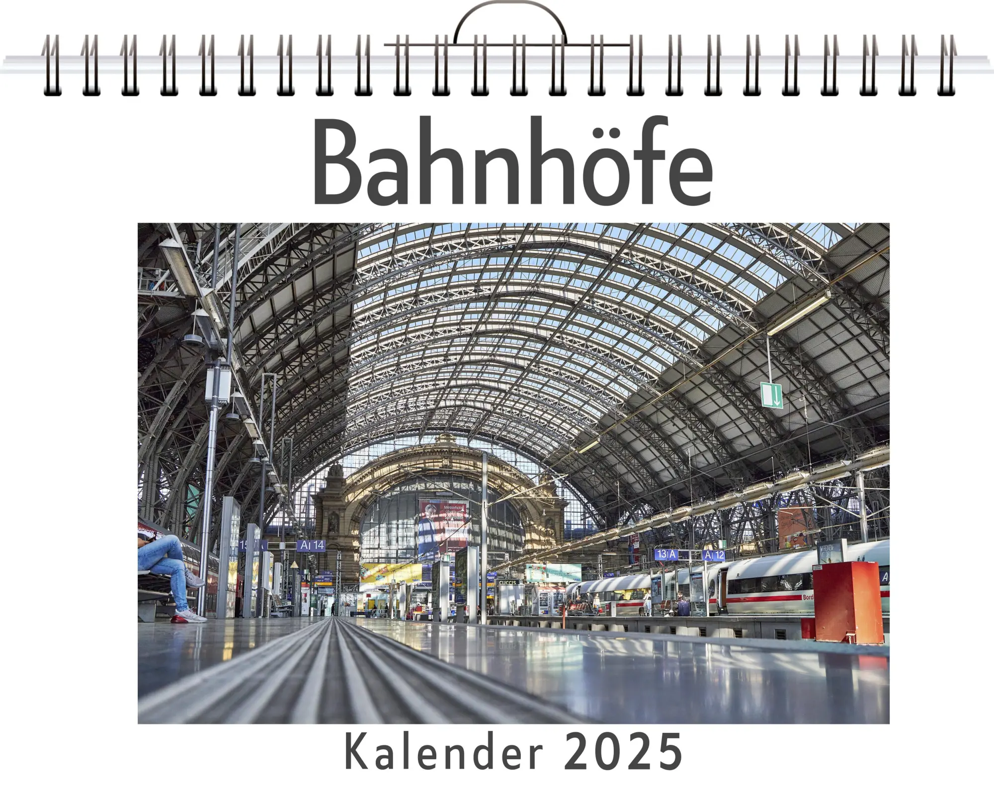 Cover: 9783759122926 | Bahnhöfe - (Wandkalender 2025, Kalender DIN A4 quer, Monatskalender...