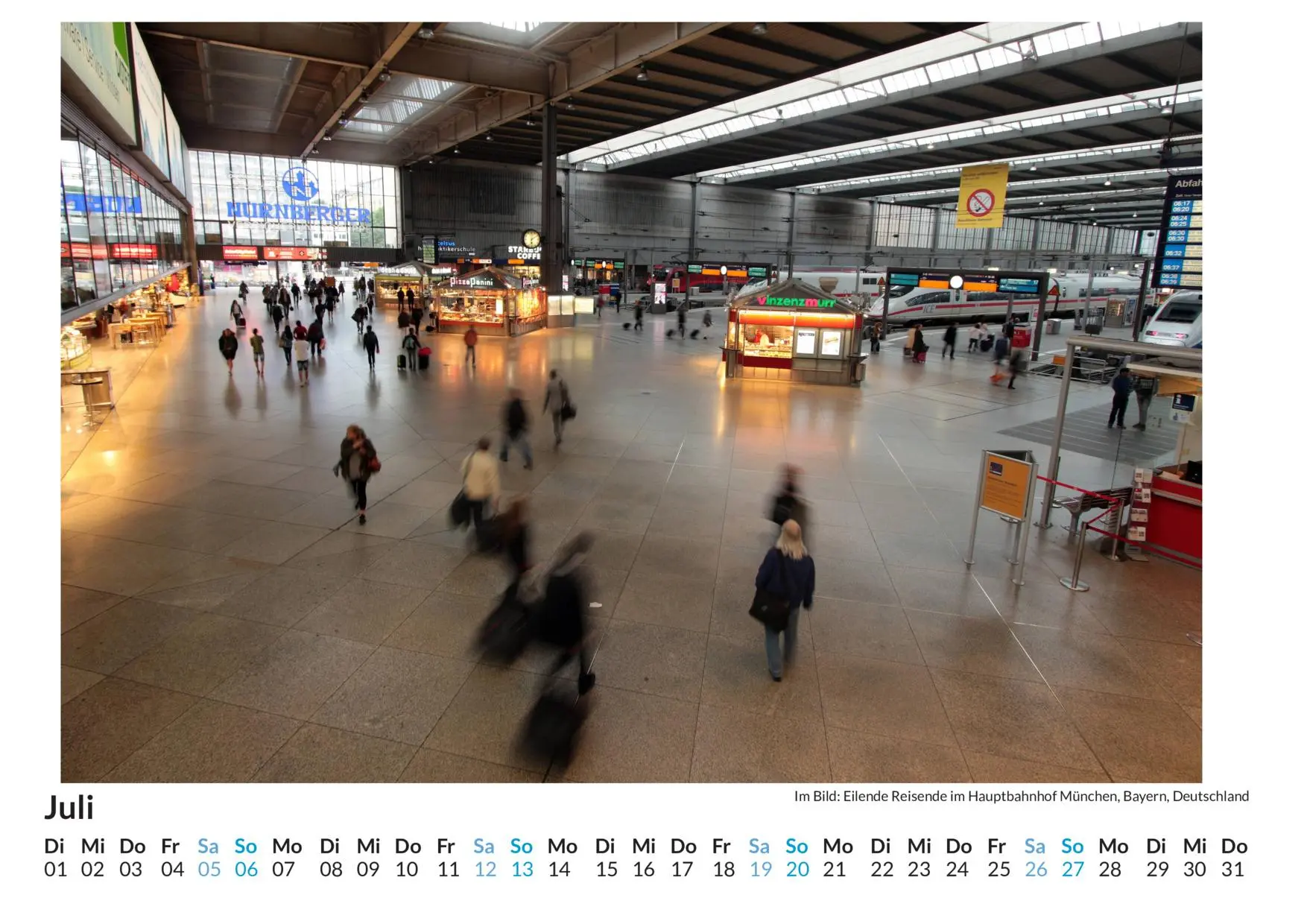 Bild: 9783759122926 | Bahnhöfe - (Wandkalender 2025, Kalender DIN A4 quer, Monatskalender...