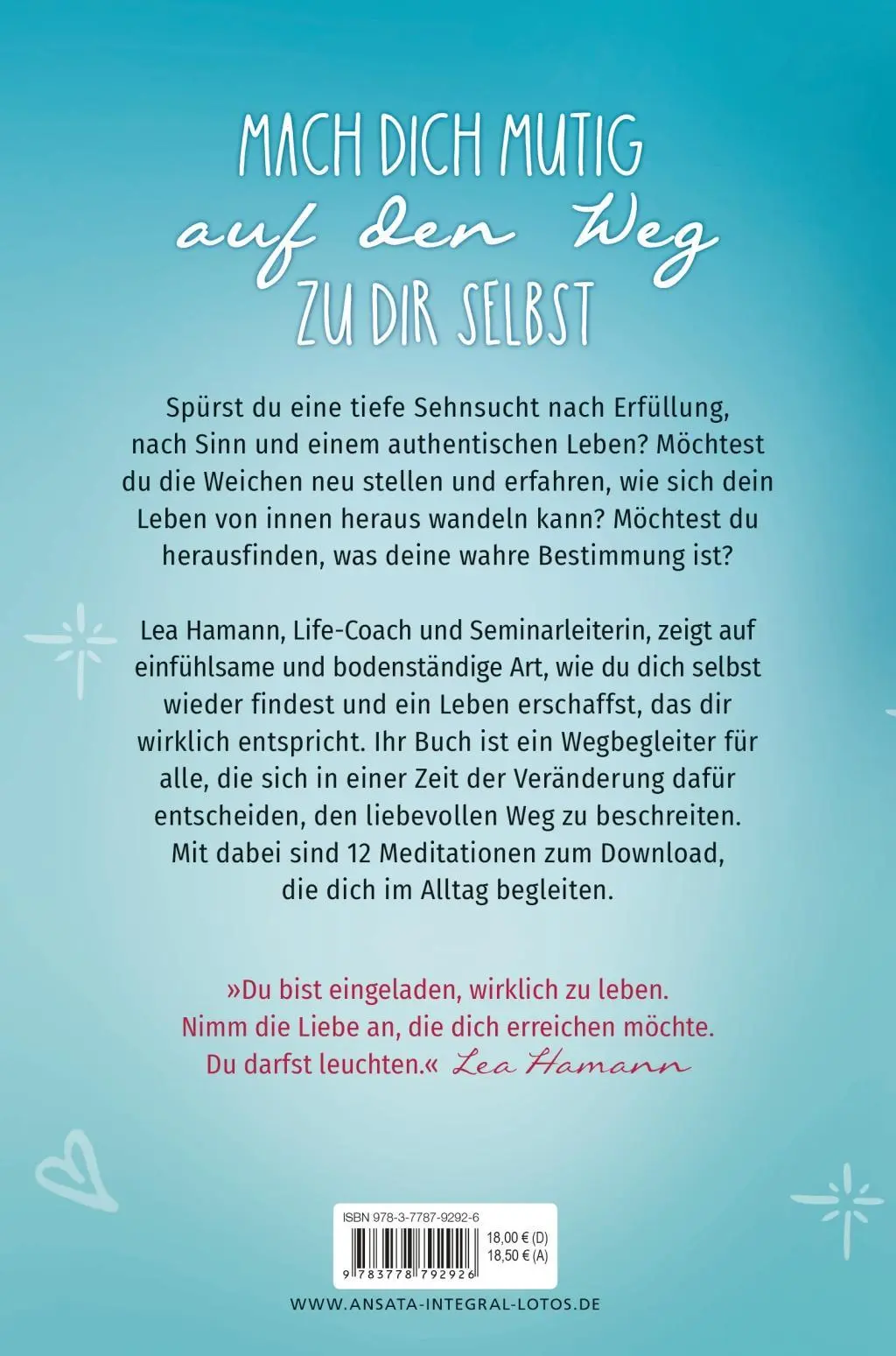 Bild: 9783778792926 | Leben, lieben, leuchten | Lea Hamann | Taschenbuch | 256 S. | Deutsch