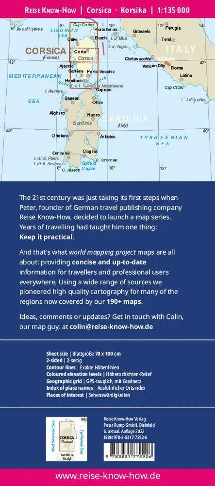 Bild: 9783831772926 | Reise Know-How Landkarte Korsika / Corsica (1:135.000) | Rump | 2 S.