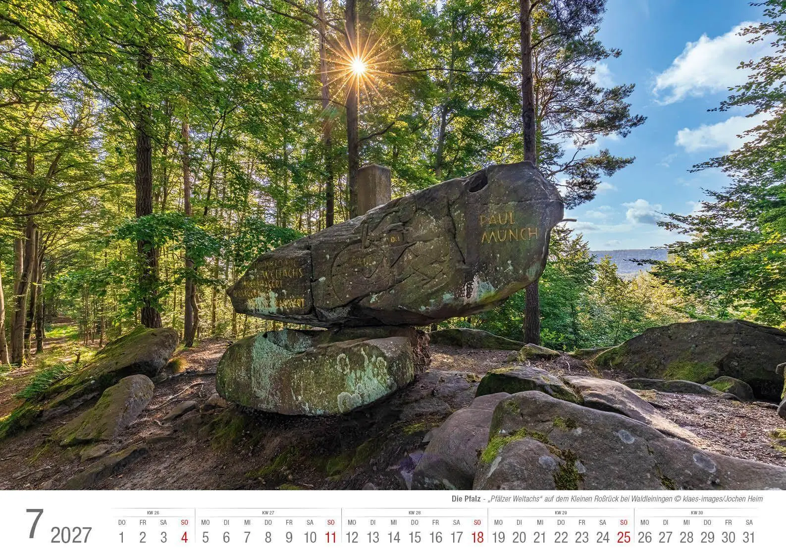 Bild: 9783965352926 | Die Pfalz 2027 Bildkalender A3 Spiralbindung | Holger Klaes | Kalender