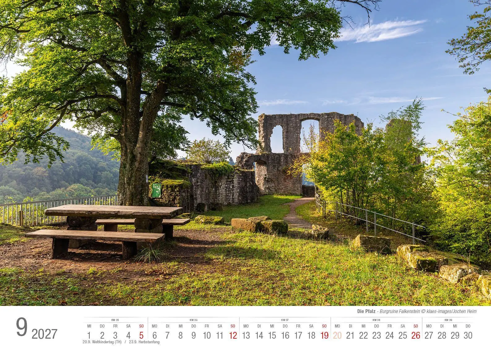 Bild: 9783965352926 | Die Pfalz 2027 Bildkalender A3 Spiralbindung | Holger Klaes | Kalender