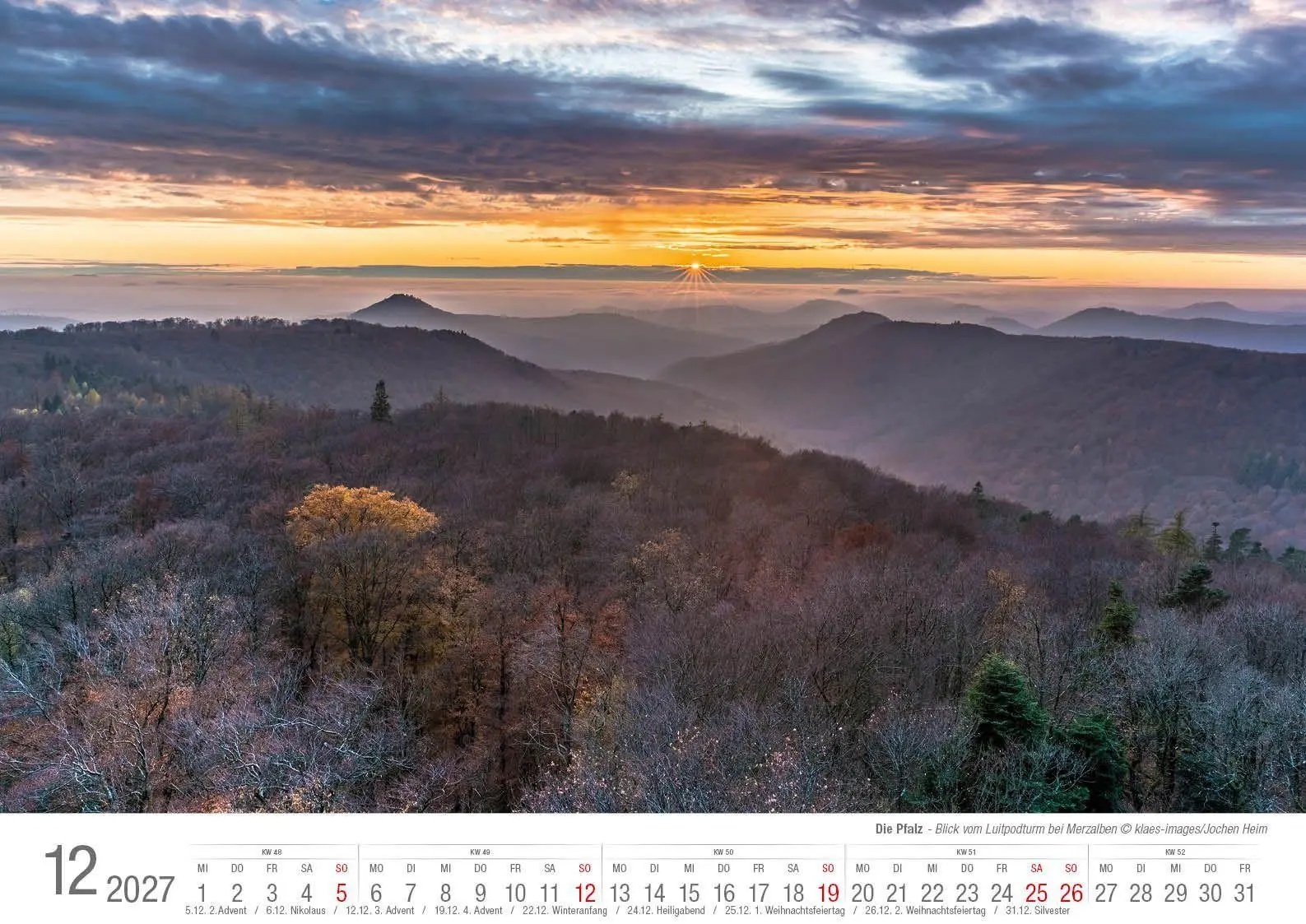 Bild: 9783965352926 | Die Pfalz 2027 Bildkalender A3 Spiralbindung | Holger Klaes | Kalender