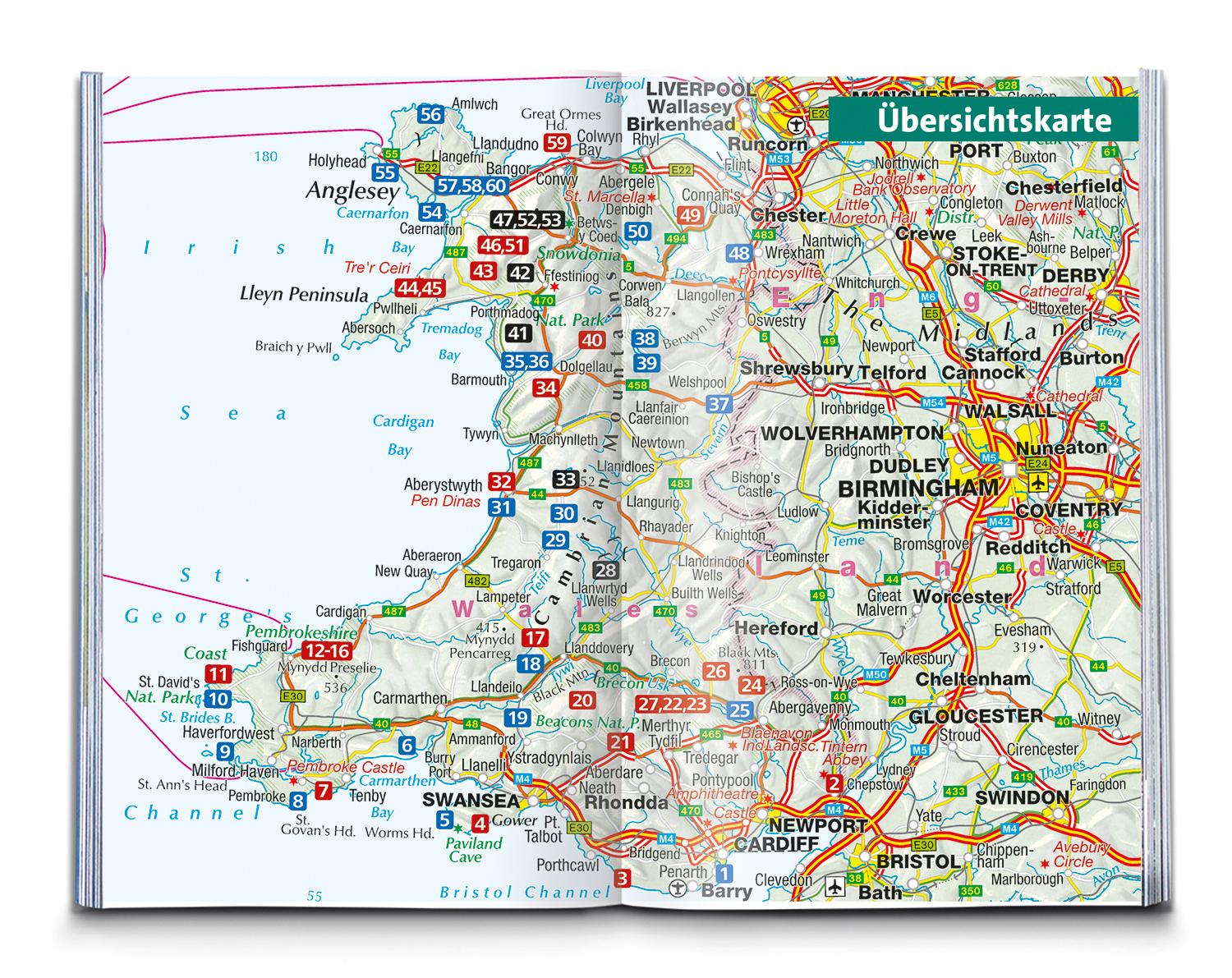 Bild: 9783991542926 | KOMPASS Wanderführer Wales, 60 Touren mit Extra-Tourenkarte | Lair