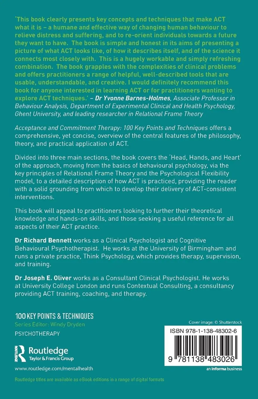 Rückseite: 9781138483026 | Acceptance and Commitment Therapy | 100 Key Points and Techniques
