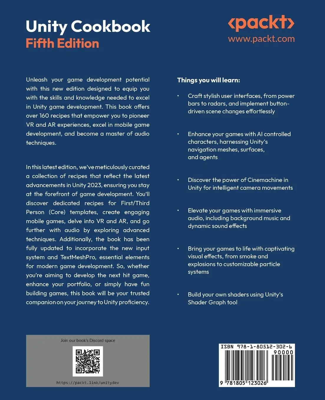 Rückseite: 9781805123026 | Unity Cookbook - Fifth Edition | Matt Smith (u. a.) | Taschenbuch