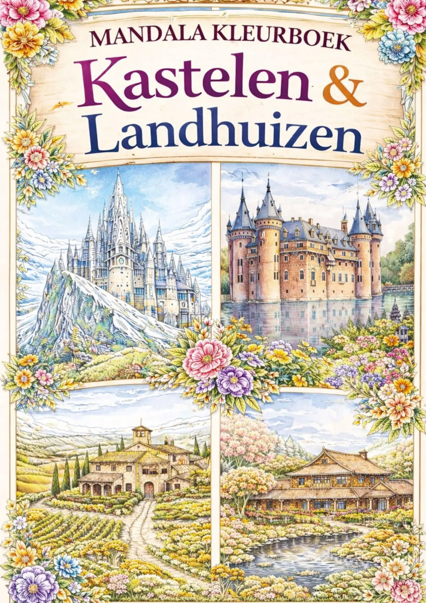 Cover: 9789465383026 | Mandala kleurboek, Kastelen &amp; Landhuizen | H. Mourits | Taschenbuch